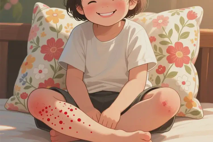 少兒大腿出濕疹不管它會自己痊愈嗎(圖1)