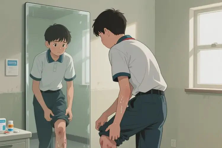 中學生四肢起濕疹不管它會自己自愈嗎(圖1)