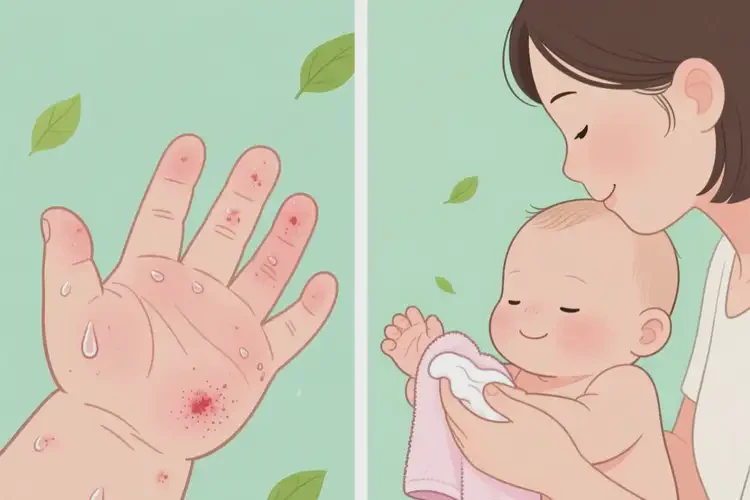 幼兒身上出濕疹可以徹底自愈嗎(圖3)