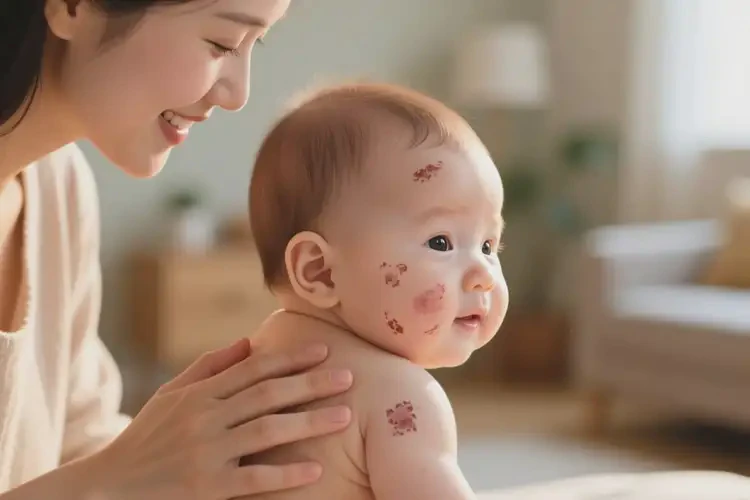 小兒臉上偶爾長濕疹能靠自己自愈嗎(圖1)