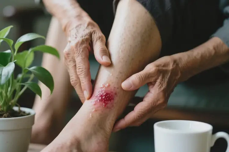 老人小腿上起濕疹能夠徹底治愈嗎(圖2)