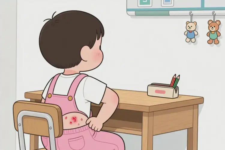 小學(xué)生屁股上偶爾起濕疹不管它會自己痊愈嗎(圖1)