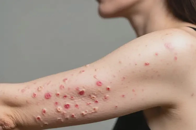 女人手臂上經(jīng)常起濕疹不管它會自己自愈嗎(圖2)