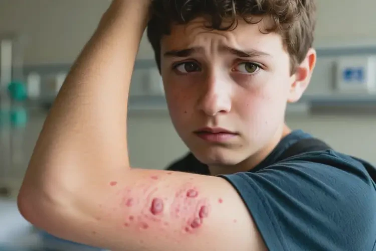 中學(xué)生手臂上起濕疹不管它會(huì)自己自愈嗎(圖4)