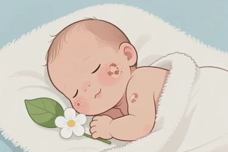 新生兒面部容易起濕疹能徹底自愈嗎(圖1)