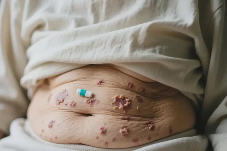 老年人肚子上偶爾長濕疹能徹底自愈嗎(圖1)