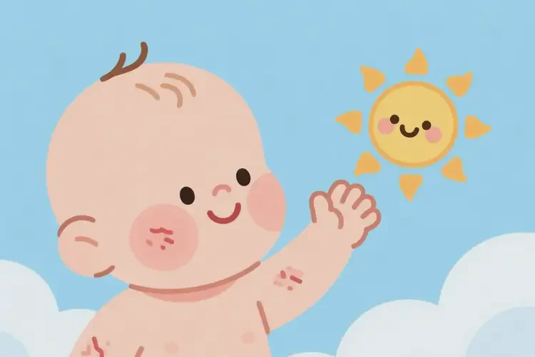 嬰幼兒臉上容易起濕疹能靠自己自愈嗎(圖2)