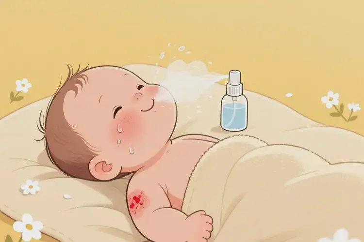 嬰兒脖子上偶爾起濕疹能夠徹底治愈嗎(圖1)