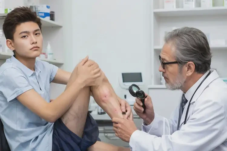 大學生小腿上出現(xiàn)濕疹能不能徹底自愈(圖1)