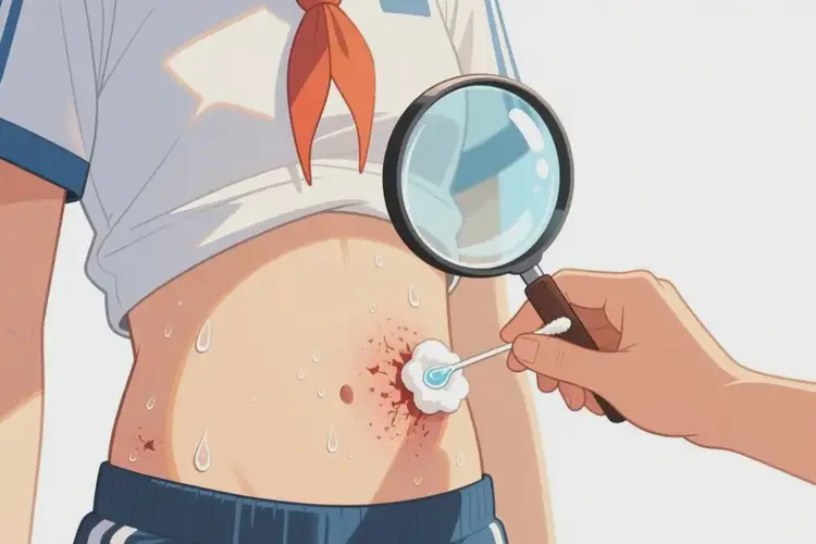 中学生肚子容易长湿疹不管它会自己痊愈吗(图1)