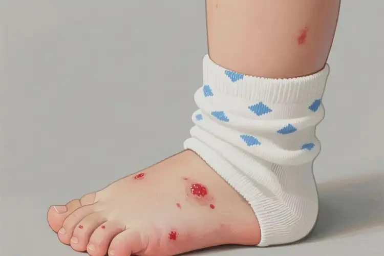 孩子腳上偶爾起濕疹不管它會自己好嗎(圖1)