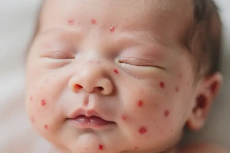 新生儿脸上容易起湿疹不管它会自己自愈吗(图4)