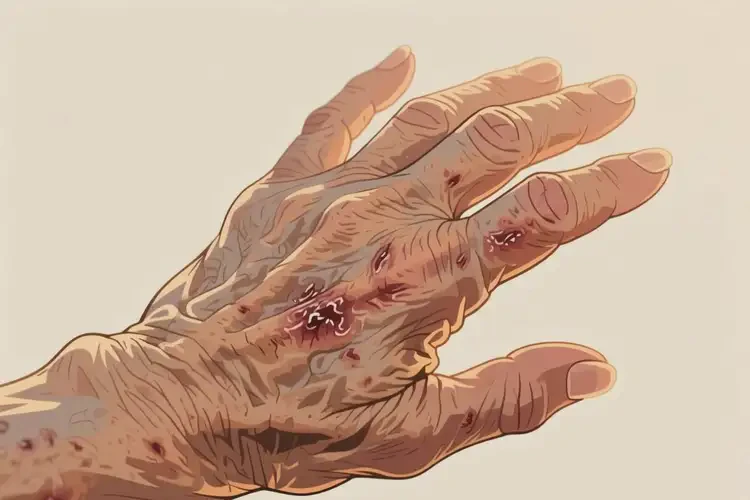 老年人身上出現(xiàn)濕疹不管它會自己好嗎(圖1)