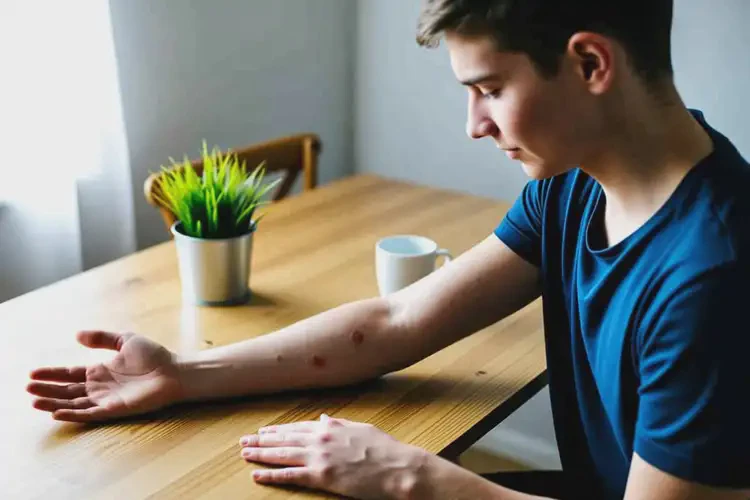 青年人手臂上有濕疹不管它會(huì)自己痊愈嗎(圖3)