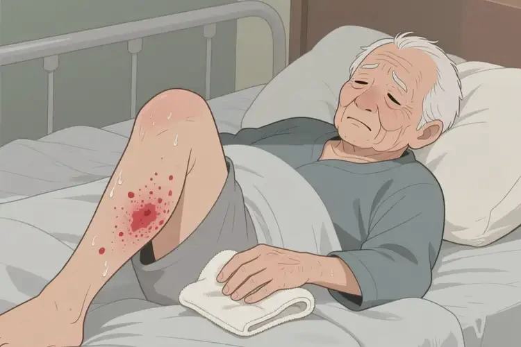 高齡老人小腿長濕疹不管它會自己好嗎(圖2)