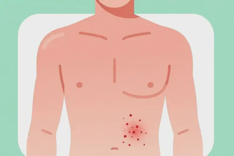 男生肚子上起湿疹不管它会自己痊愈吗(图2)