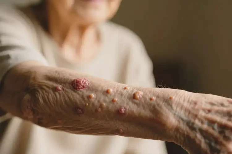 老年人手臂上偶爾起濕疹能夠徹底治愈嗎(圖3)