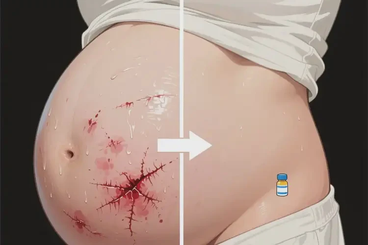 產(chǎn)婦肚子上容易長(zhǎng)濕疹不管它會(huì)自己自愈嗎(圖1)