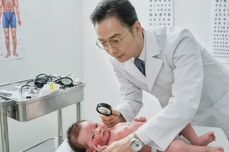 新生兒面部經(jīng)常起濕疹不管它會自己好嗎(圖2)