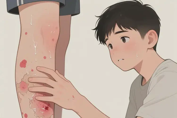 男生小腿上經(jīng)常長濕疹不管它會自己自愈嗎(圖3)