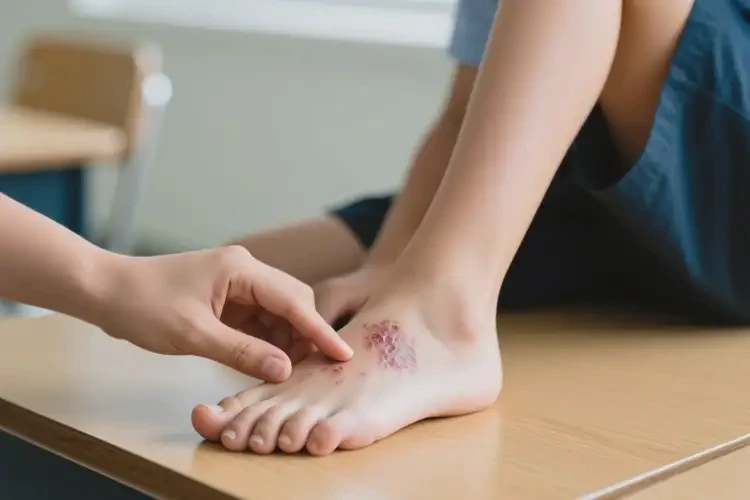 中學(xué)生腳上偶爾起濕疹不管它會(huì)自己好嗎(圖4)