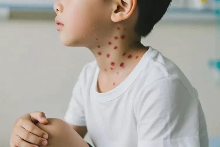 孩子脖子上出現(xiàn)濕疹不管它會(huì)自己好嗎(圖1)