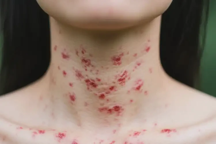 女人脖子出现湿疹不管它会自己痊愈吗(图3)