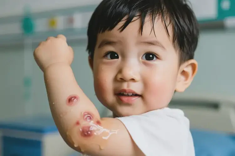 小孩手臂上出現(xiàn)濕疹不管它會(huì)自己痊愈嗎(圖3)