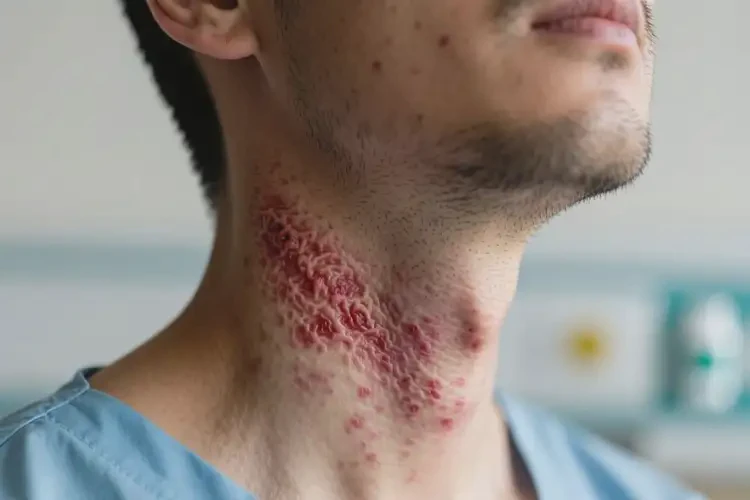 男人脖子容易長濕疹不管它會自己痊愈嗎(圖2)