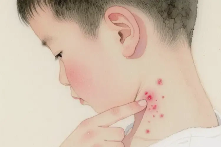 孩子脖子上起濕疹不管它會自己自愈嗎(圖2)