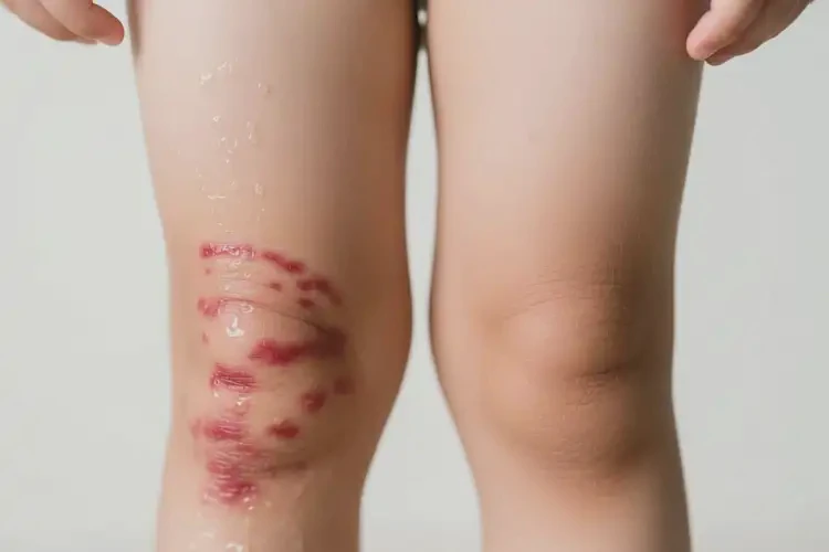 小孩大腿上起濕疹可不可以徹底自愈(圖1)