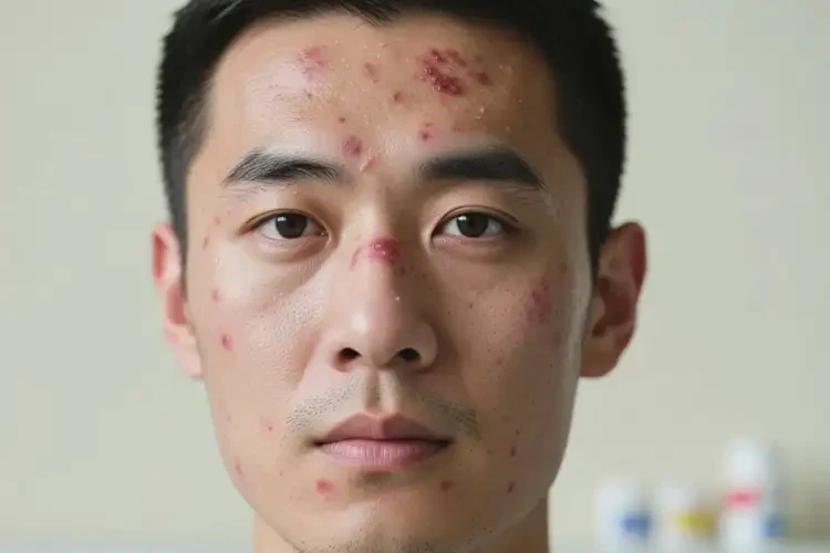 男性脸上偶尔起湿疹不管它会自己好吗(图2)