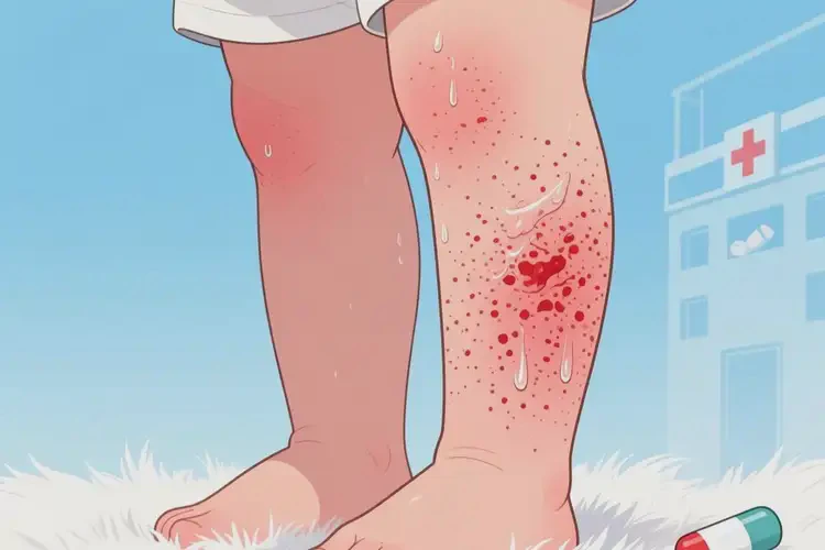 小儿小腿上偶尔起湿疹能彻底自愈吗(图1)