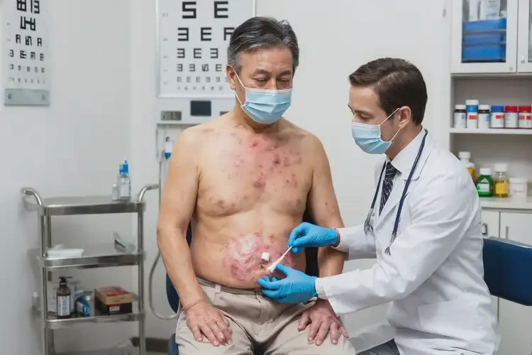 男人肚子上經(jīng)常起濕疹能夠徹底治愈嗎(圖3)