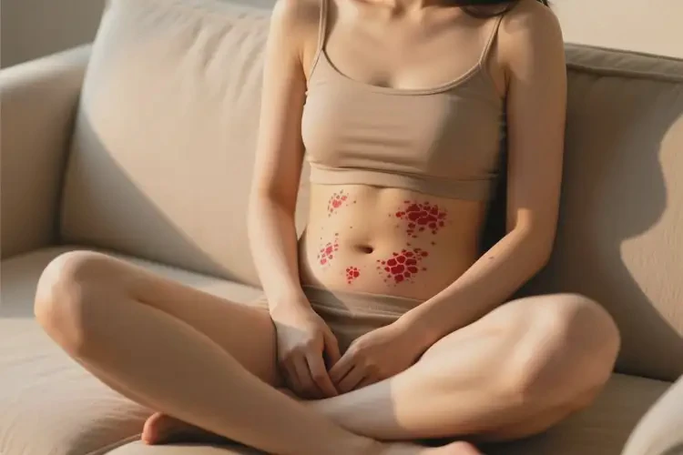 女人肚子上长湿疹不管它会自己痊愈吗(图1)