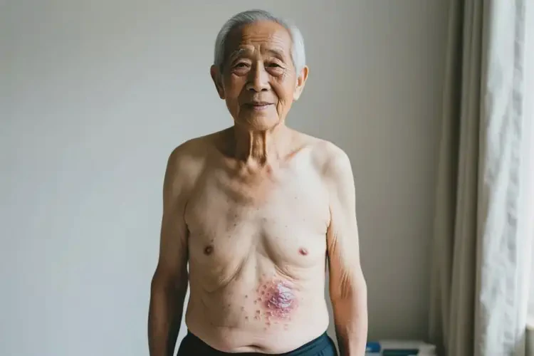 老年人肚子上經常長濕疹能夠徹底治愈嗎(圖1)