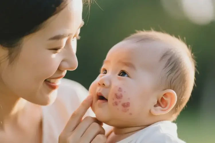 小兒面部偶爾起濕疹能徹底自愈嗎(圖1)