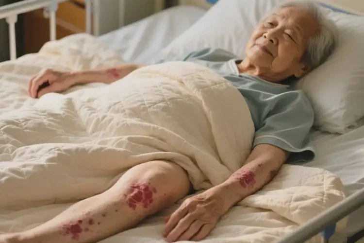 高齡老人四肢出現(xiàn)濕疹不管它會(huì)自己好嗎(圖1)