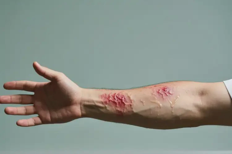 男人手臂上長濕疹不管它會自己痊愈嗎(圖2)