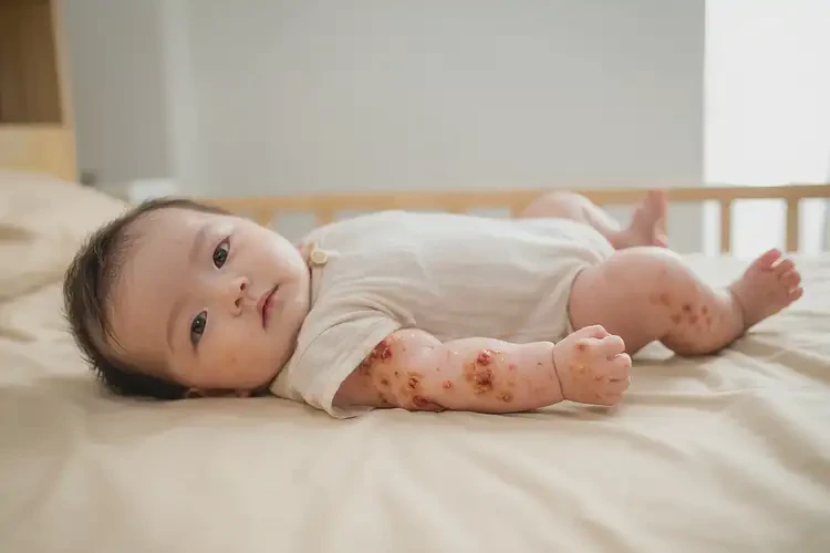 寶寶四肢起濕疹不管它會(huì)自己自愈嗎(圖2)