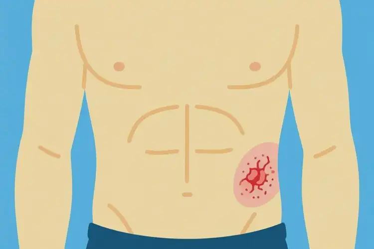 男生肚子上起湿疹不管它会自己痊愈吗(图1)