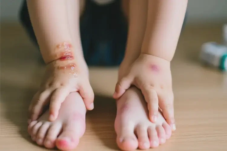 小孩四肢出濕疹能徹底自愈嗎(圖1)