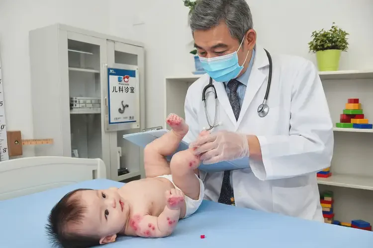 寶寶四肢起濕疹不管它會(huì)自己自愈嗎(圖1)