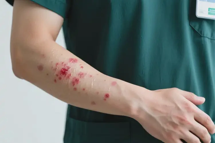 男人手臂出現(xiàn)濕疹可以徹底自愈嗎(圖3)