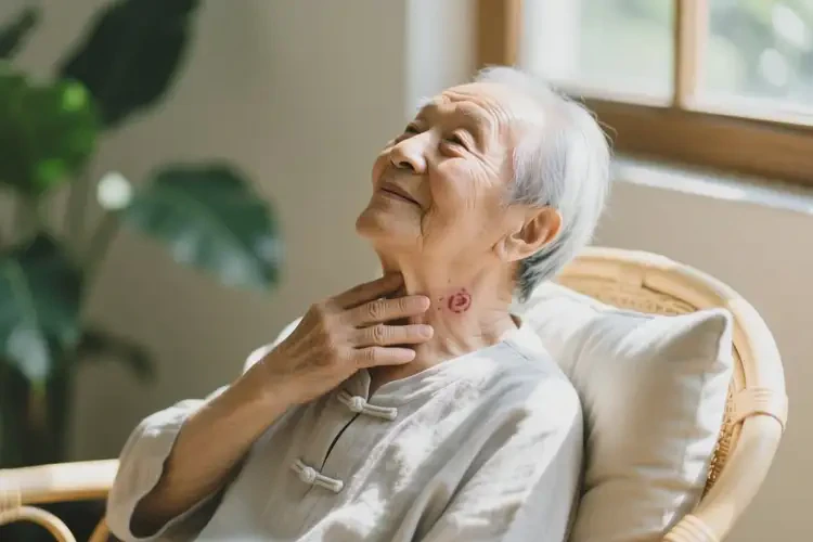 高齡老人脖子容易起濕疹可以徹底自愈嗎(圖1)