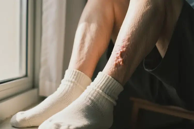 老人小腿有濕疹不管它會(huì)自己好嗎(圖1)