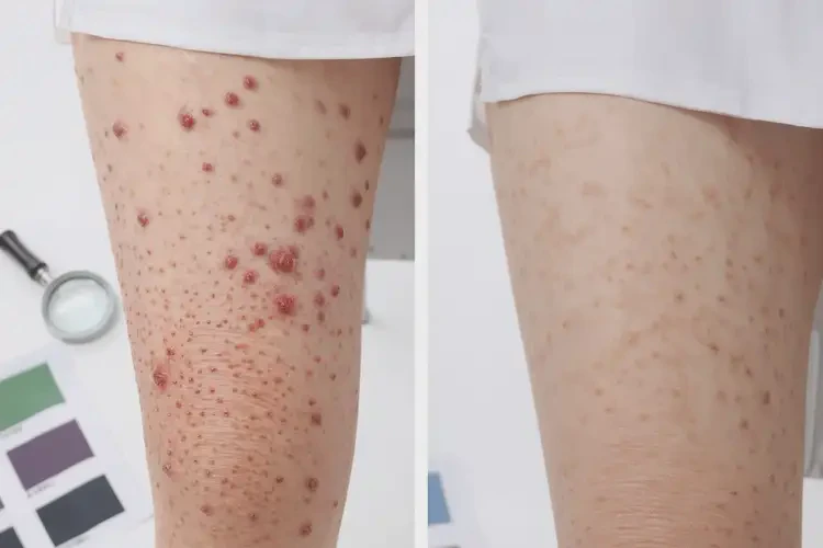 女生大腿經(jīng)常起濕疹能夠徹底治愈嗎(圖1)