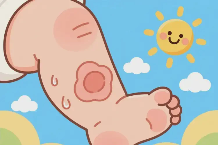 小兒小腿容易起濕疹不管它會(huì)自己好嗎(圖1)