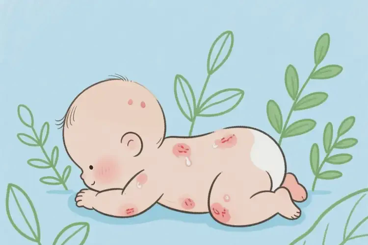 新生兒身上偶爾長(zhǎng)濕疹不管它會(huì)自己痊愈嗎(圖2)