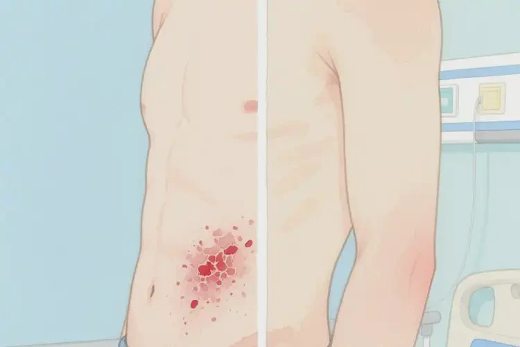 男生肚子上起湿疹不管它会自己痊愈吗(图3)